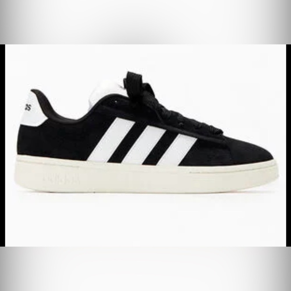 adidas Black and White Low-Top Platform Sneaker